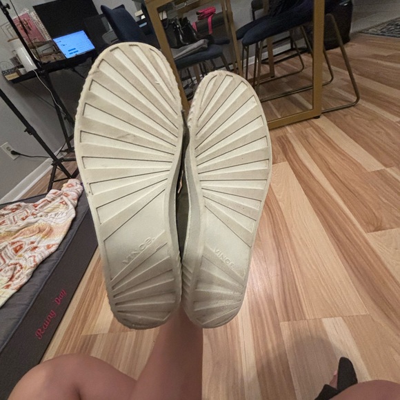 Vince Linen Wolfe Sneakers in Olive Green Size 7.5 - Picture 10 of 10